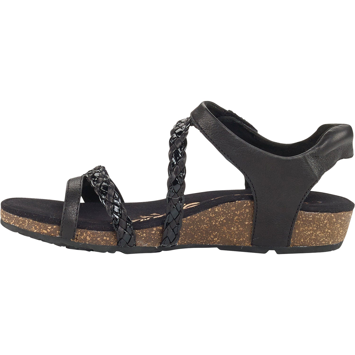 Aetrex Jillian Women's Backstrap Sandals Black Leather