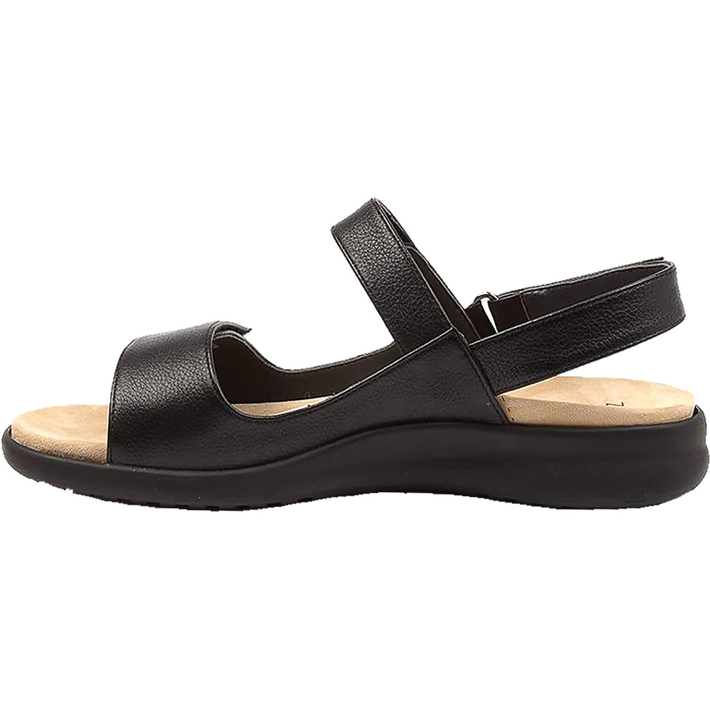 Ziera Benji Women's Backstrap Sandals Black Leather