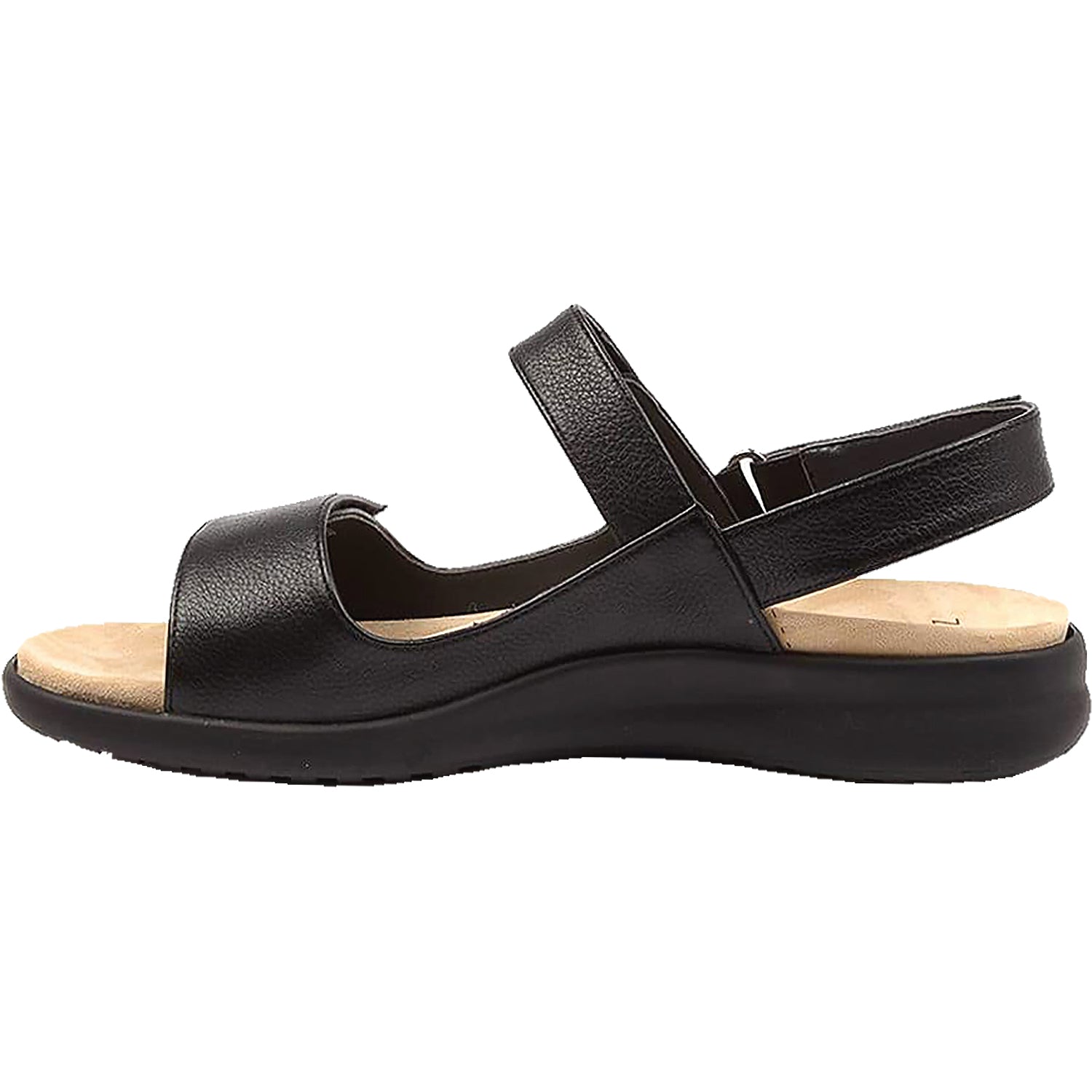Ziera Benji Women's Backstrap Sandals Black Leather