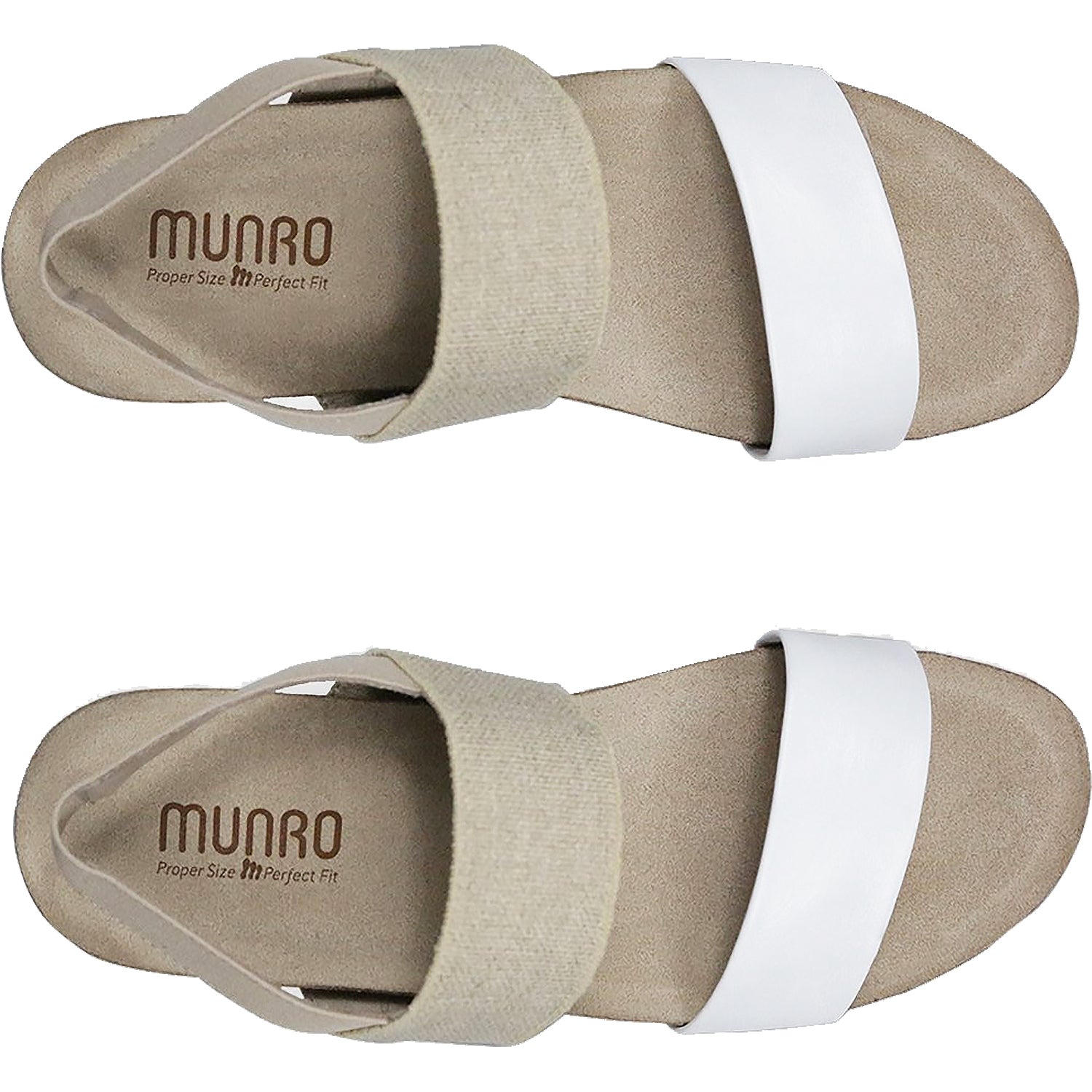 Munro Pisces Women's Wedge Sandals White/Natural Leather