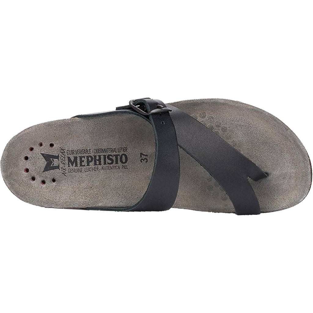 Mephisto Helen Women's Flip Flopss Sandals Black Waxy Leather