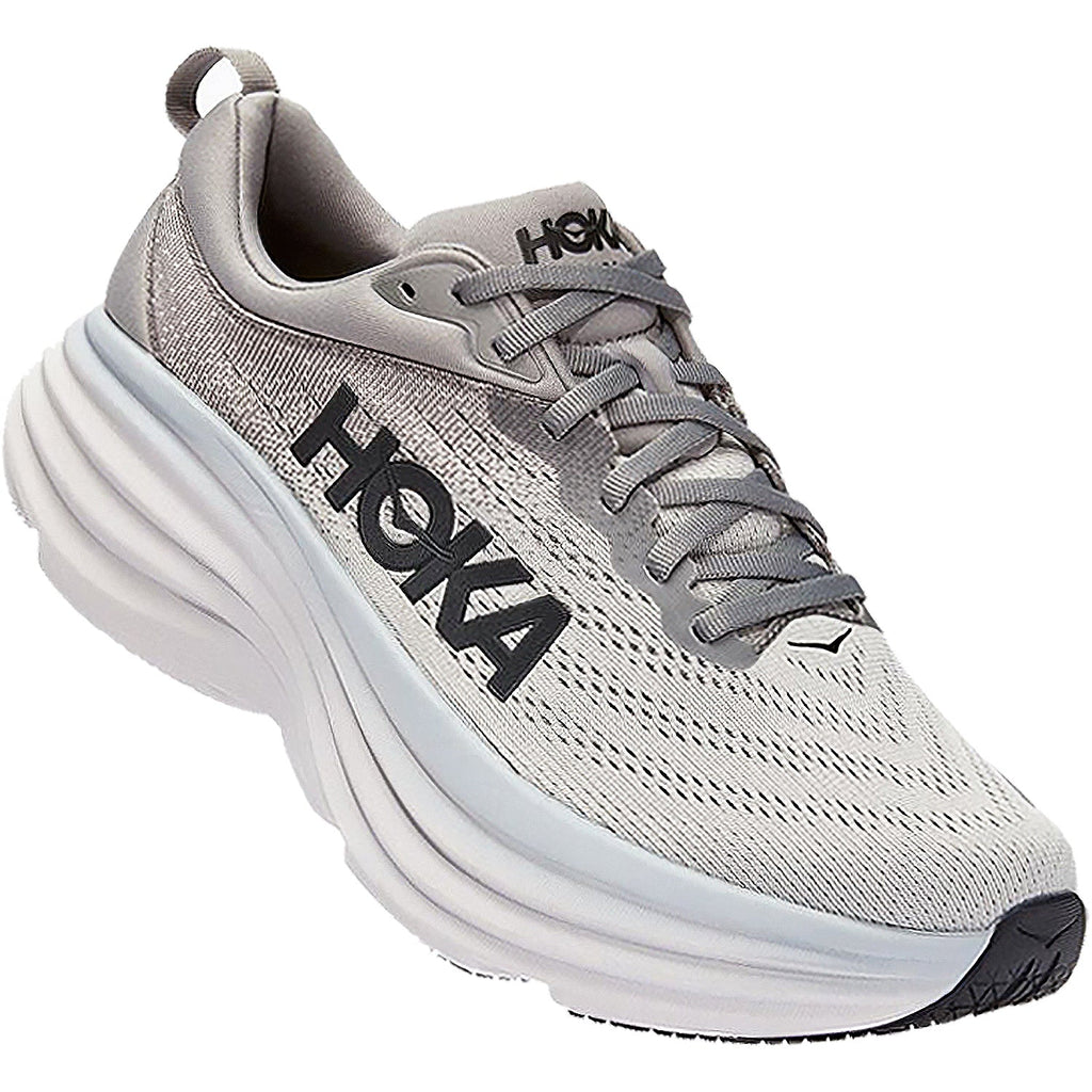 Hoka Bondi 8 (Neutral Support) Men's Max Running Shoes Sharkskin/Harbor Mist Mesh