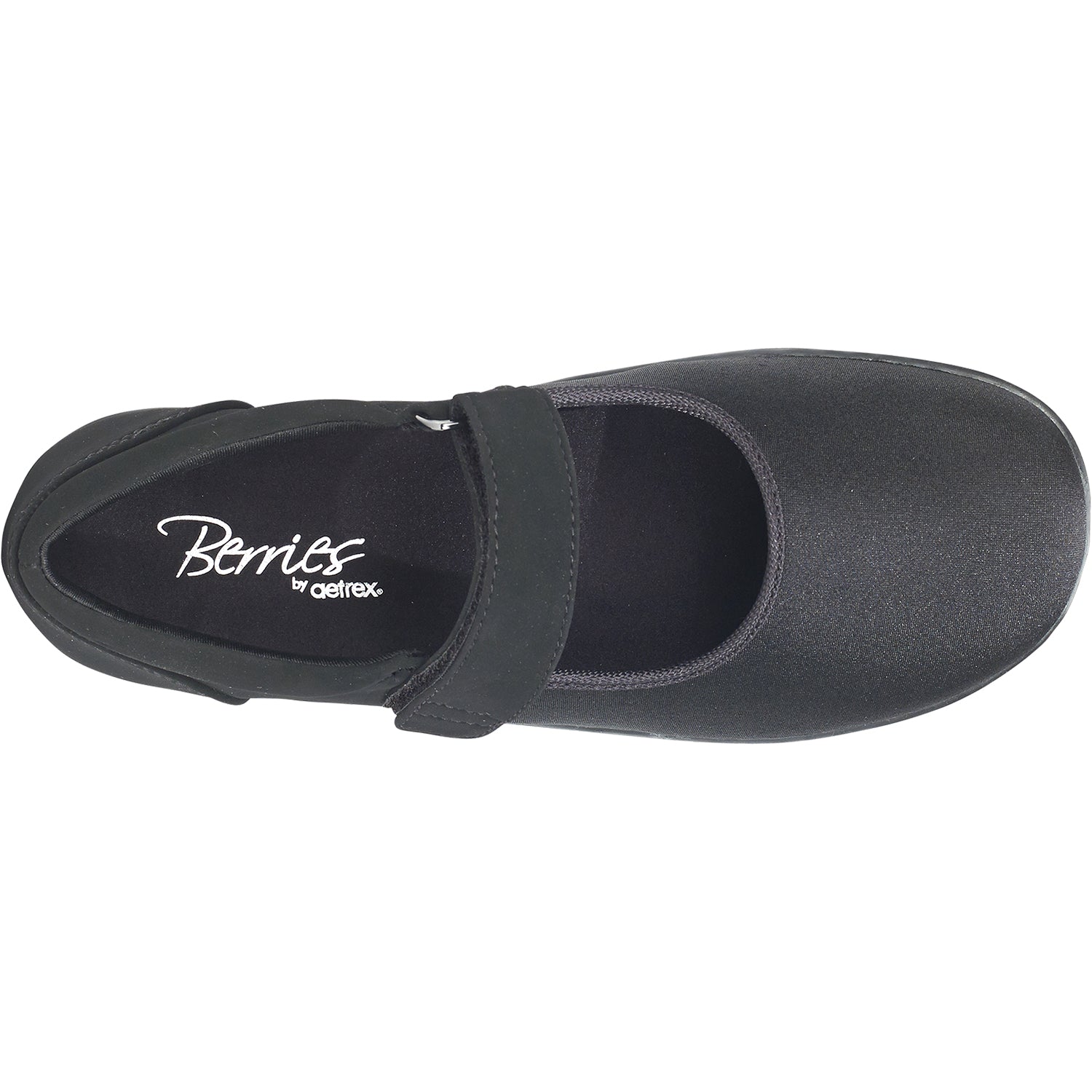 Aetrex Helen Women's Mary Janes Black Stretch Fabric