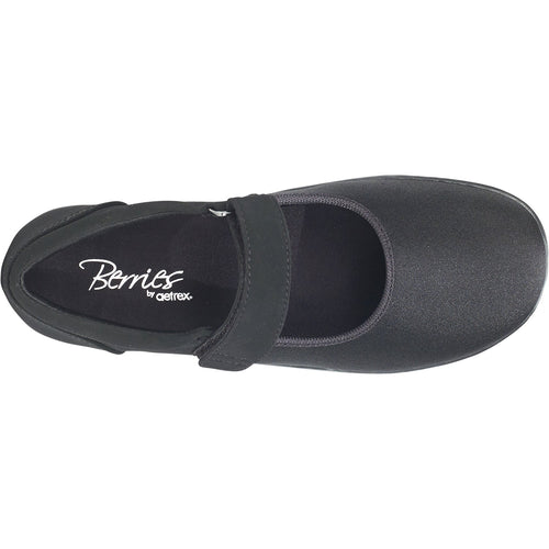Aetrex Helen Women's Mary Janes Black Stretch Fabric