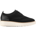 Grand City Platform Stitchlight Women's Sporty Lace Up Shoes Black Knit