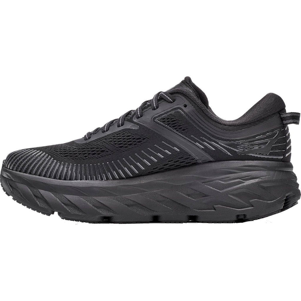 Hoka Bondi 7 (Neutral Support) Women's Running Shoes Black/Black Mesh