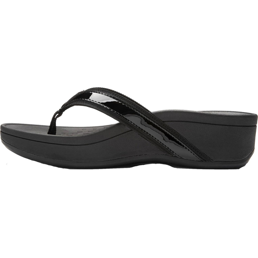 Vionic High Tide Women's Platform Sandals Black Fabric/Leather