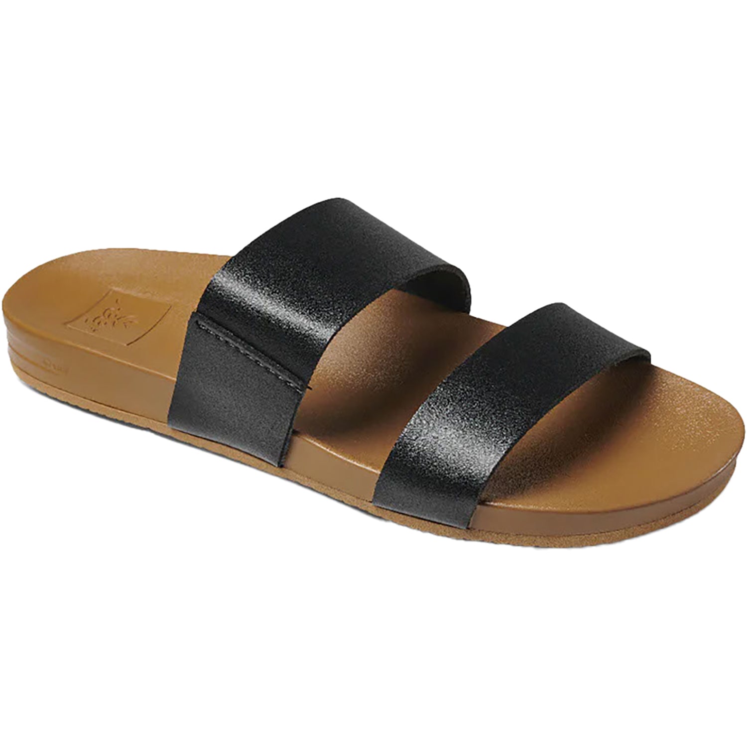 Reef Cushion Vista Women's Slide Sandals Black/Natural Synthetic