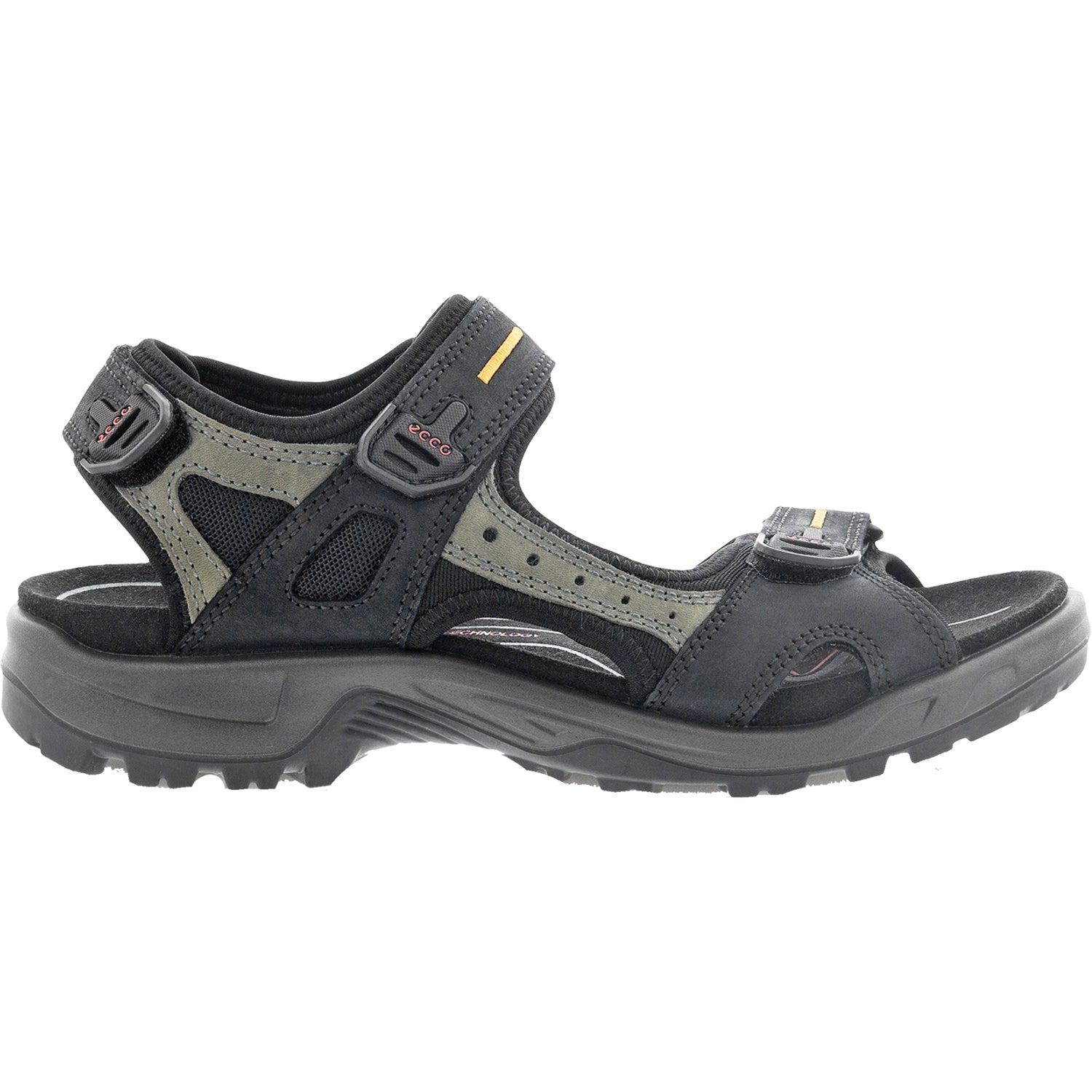 Ecco Offroad Yucatan Men's Outdoor Sandals Black/Mole Nubuck