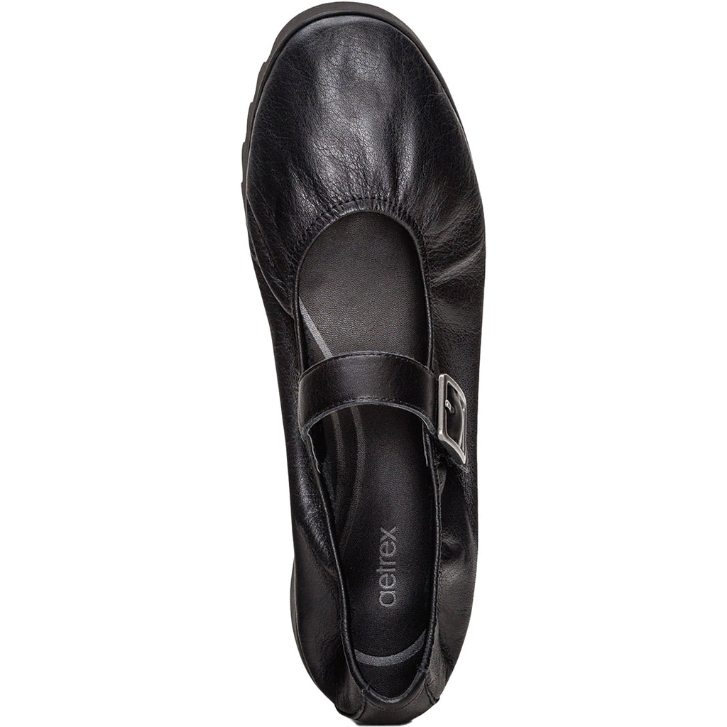 Aetrex Joanne Women's Mary Janes Black Leather