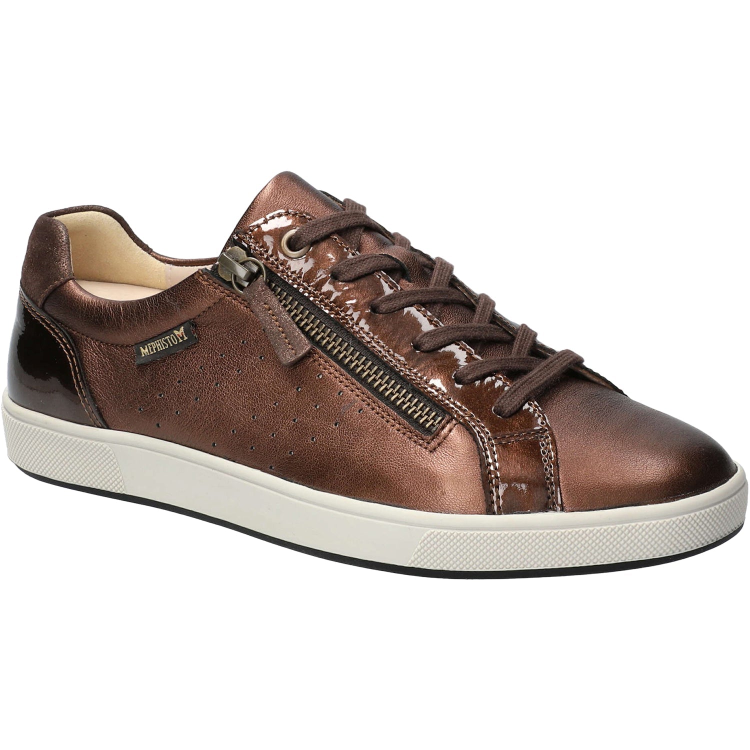 Mephisto Nikita 1 Women's Sneakers Bronze Charm Grained Leather