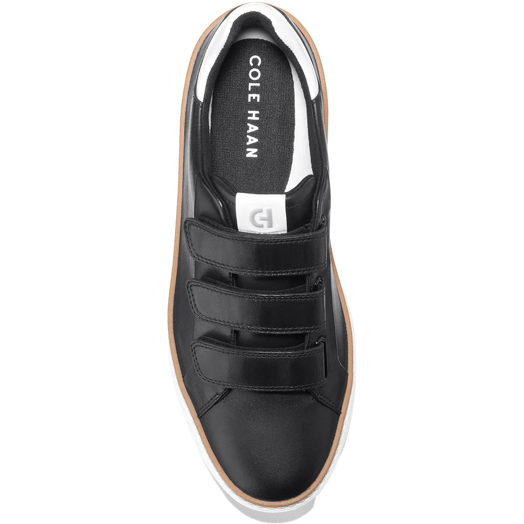 Cole Haan GrandPro Topspin Triple-Strap Women's Sneakers Black/Optic White Leather