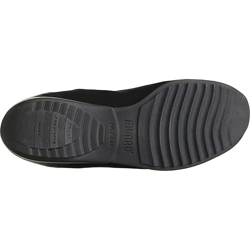 Munro Traveler Women's Slip On Shoes Black Stretch Fabric