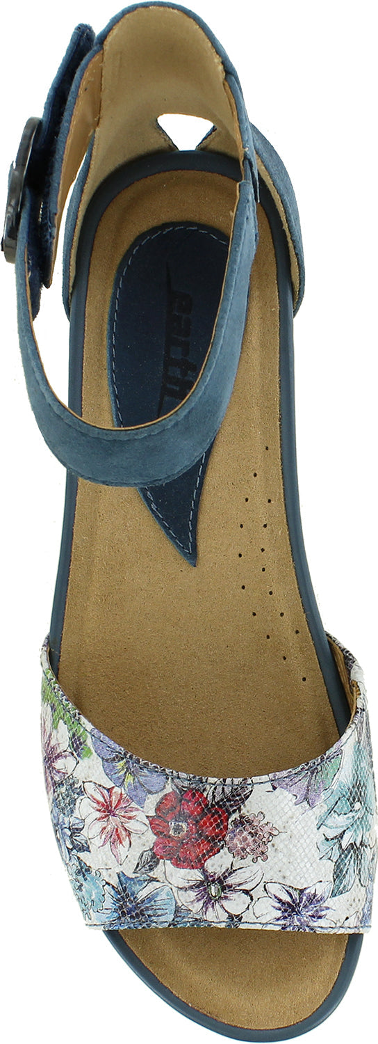 Women's Earth Hera Blue Printed Leather