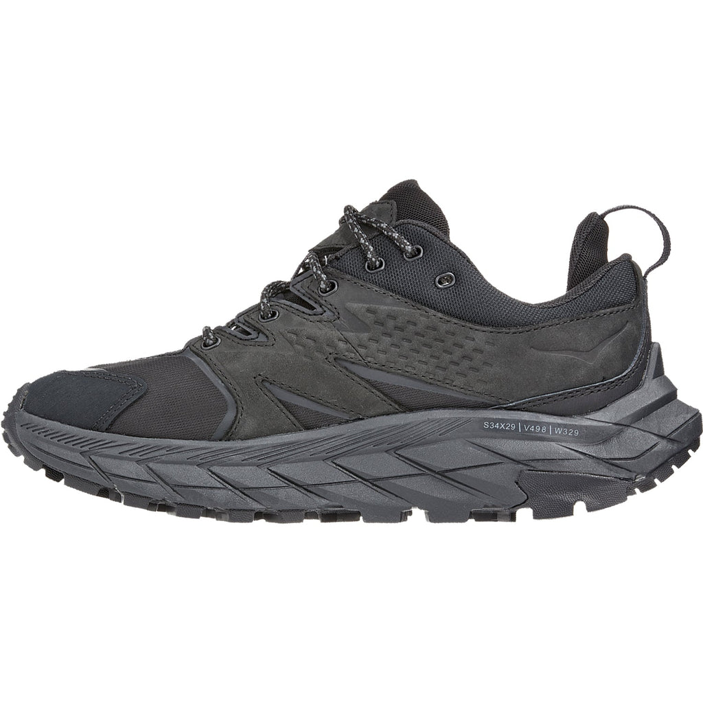 Hoka Anacapa Low GTX Women's Waterproof Shoes Black/Black Nubuck