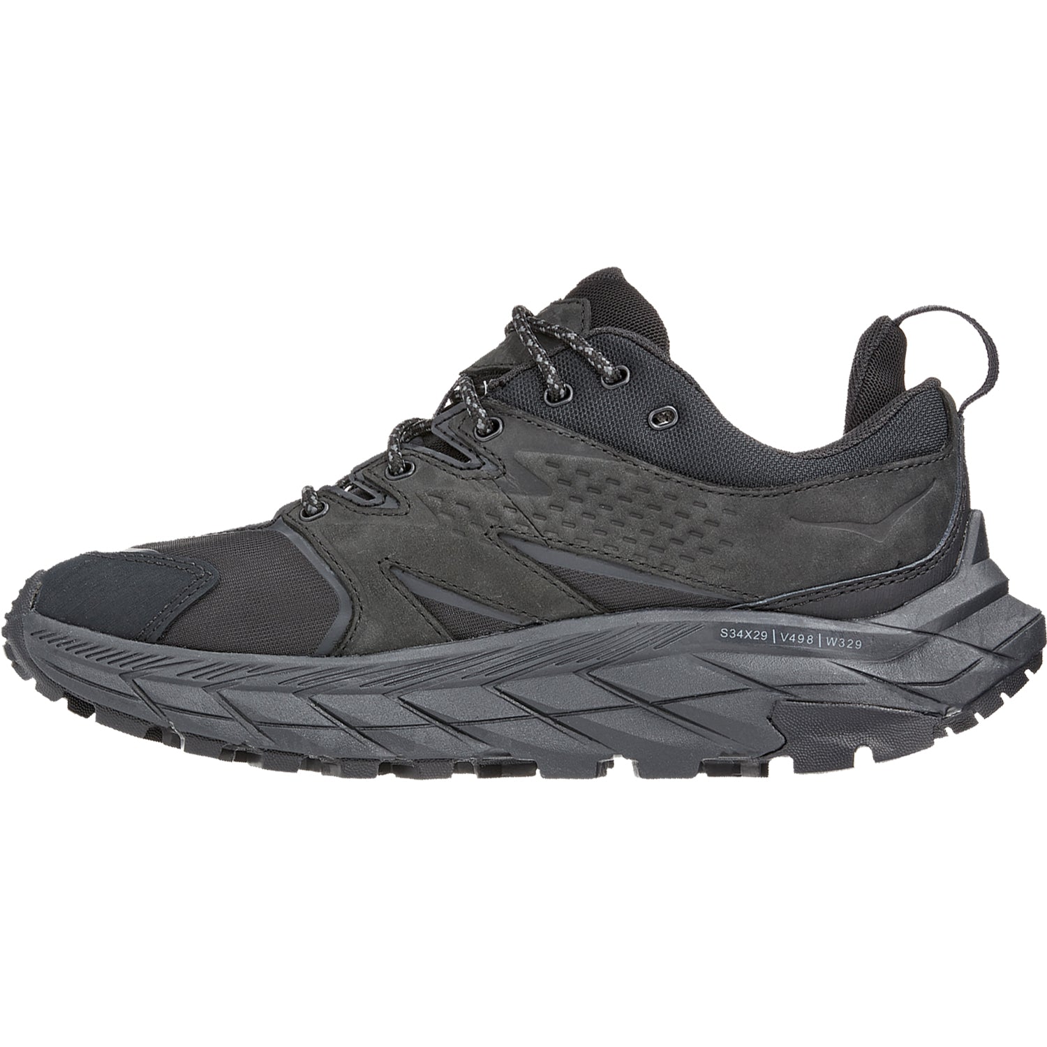 Hoka Anacapa Low GTX Women's Waterproof Shoes Black/Black Nubuck