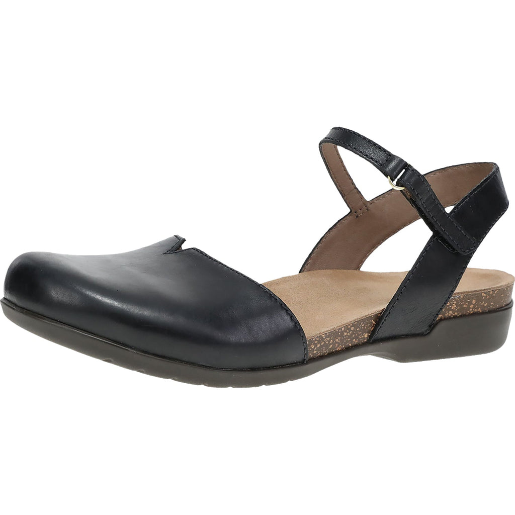 Dansko Rowan Women's Shoes Black Waxy Burnished Leather