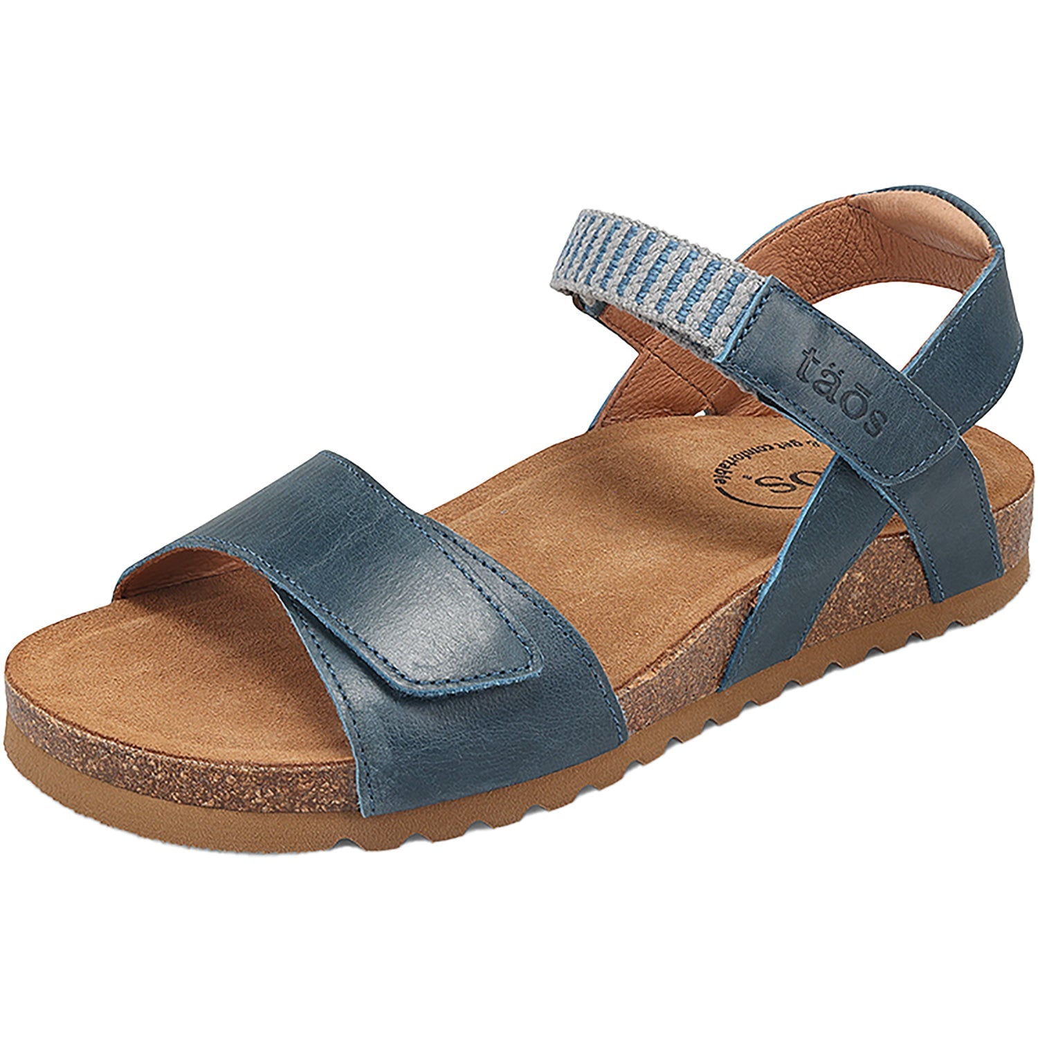 Taos Symbol Women's Sandals Petrol Blue Leather