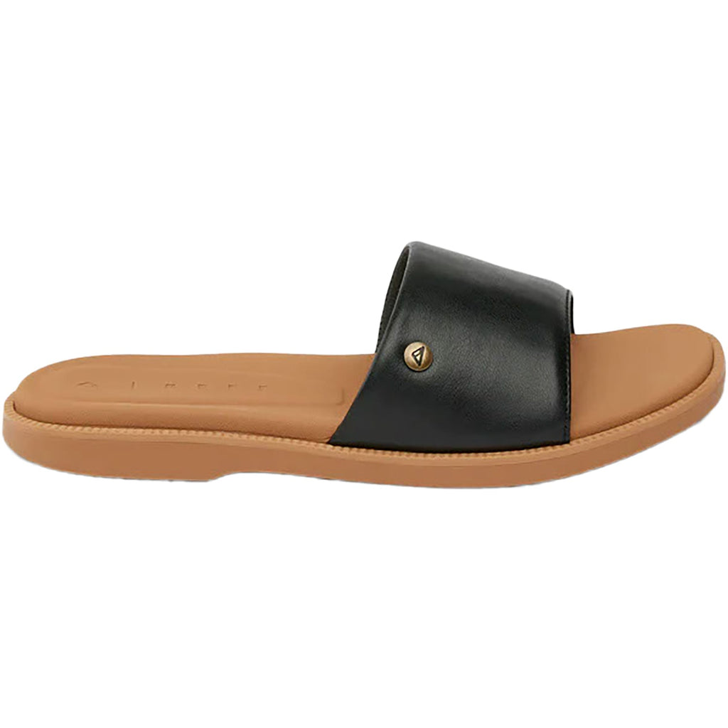 REEF Sunny Arrianah Women's Slide Sandals Black/Tan Synthetic