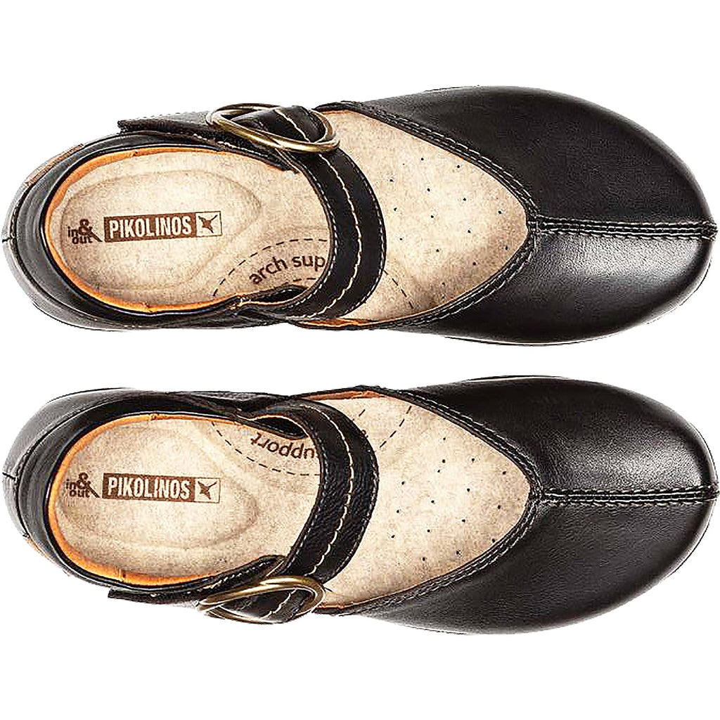 Pikolinos Granada W0W-4837 Women's Mary Janes Black Leather