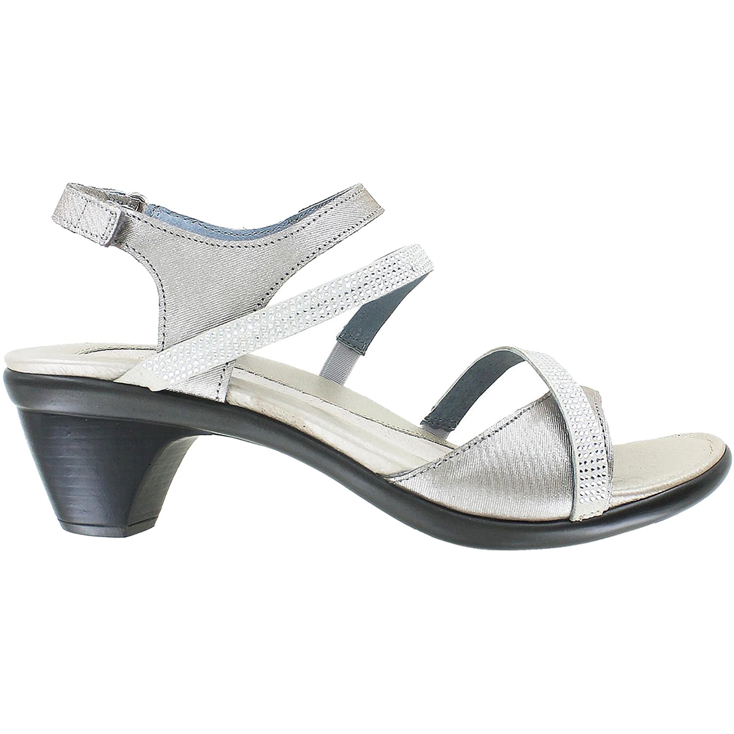 Naot Innovate Women's Dress Sandals Silver Threads Leather