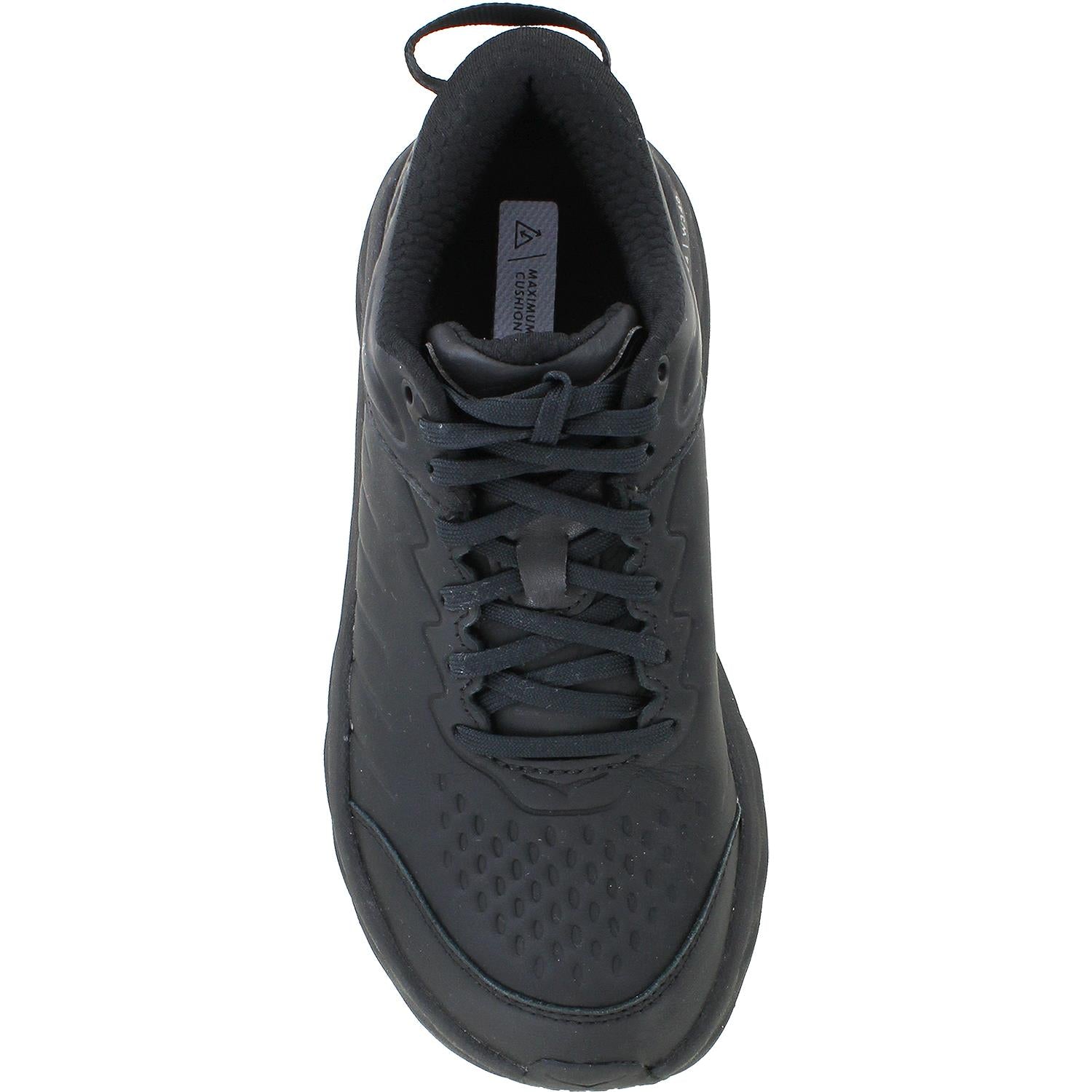Hoka Bondi SR (Neutral Support) Women's Walking Shoes Black Leather