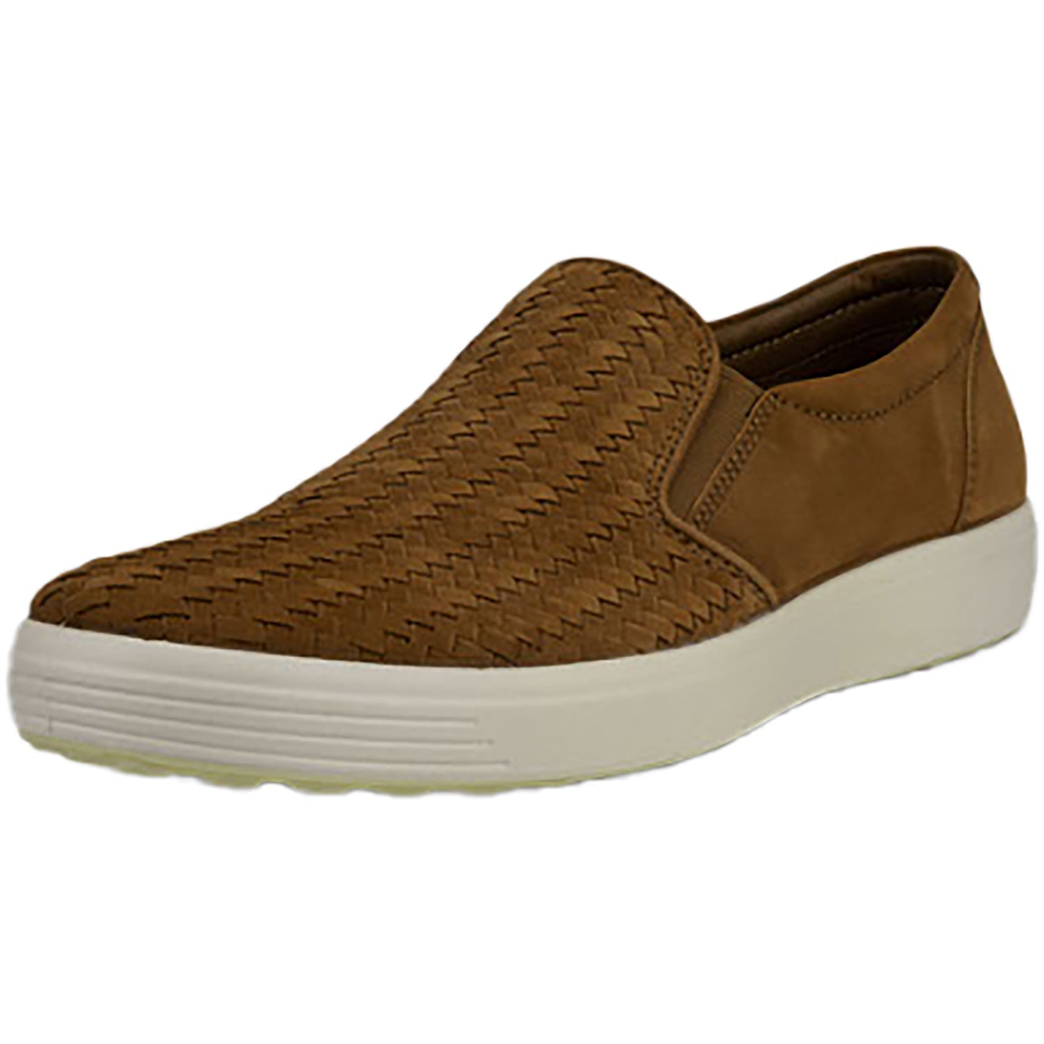 Ecco Soft 7 Men's Slip On Shoes Camel Cow Nubuck