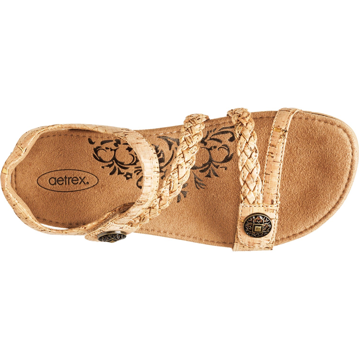 Aetrex Jillian Women's Quarter Strap Sandals Cork