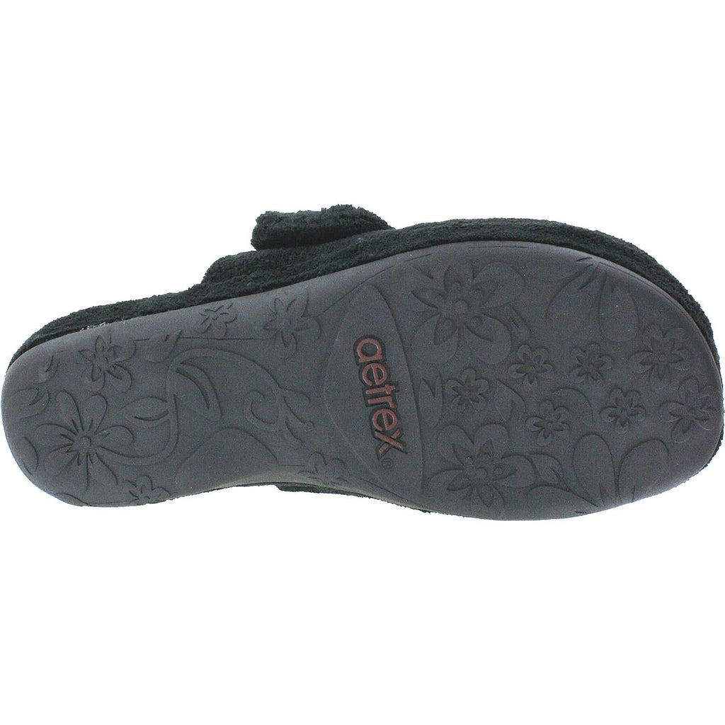 Aetrex Mandy Women's Slippers Black Terrycloth