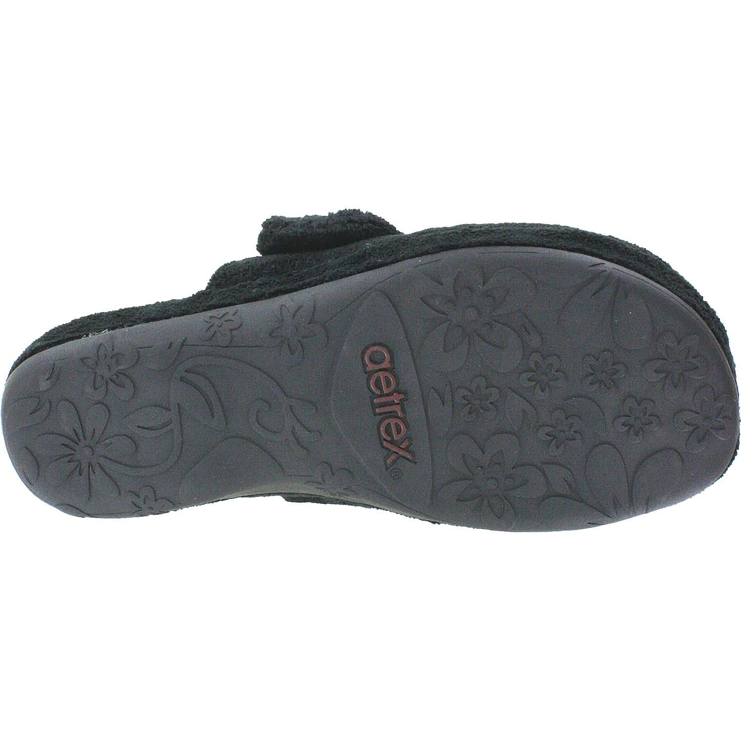 Aetrex Mandy Women's Slippers Black Terrycloth
