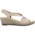 Rieker 624H6-93 Fanni H6 Women's Wedge Sandals Muschel Stripe Metallic Synthetic