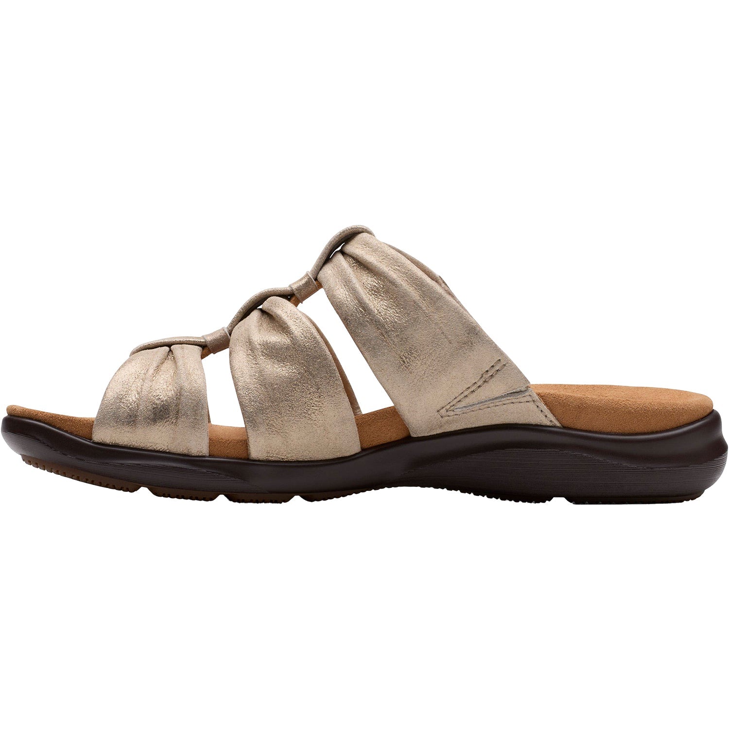 Clarks Kitly Slide Women's Slide Sandals Metallic Leather