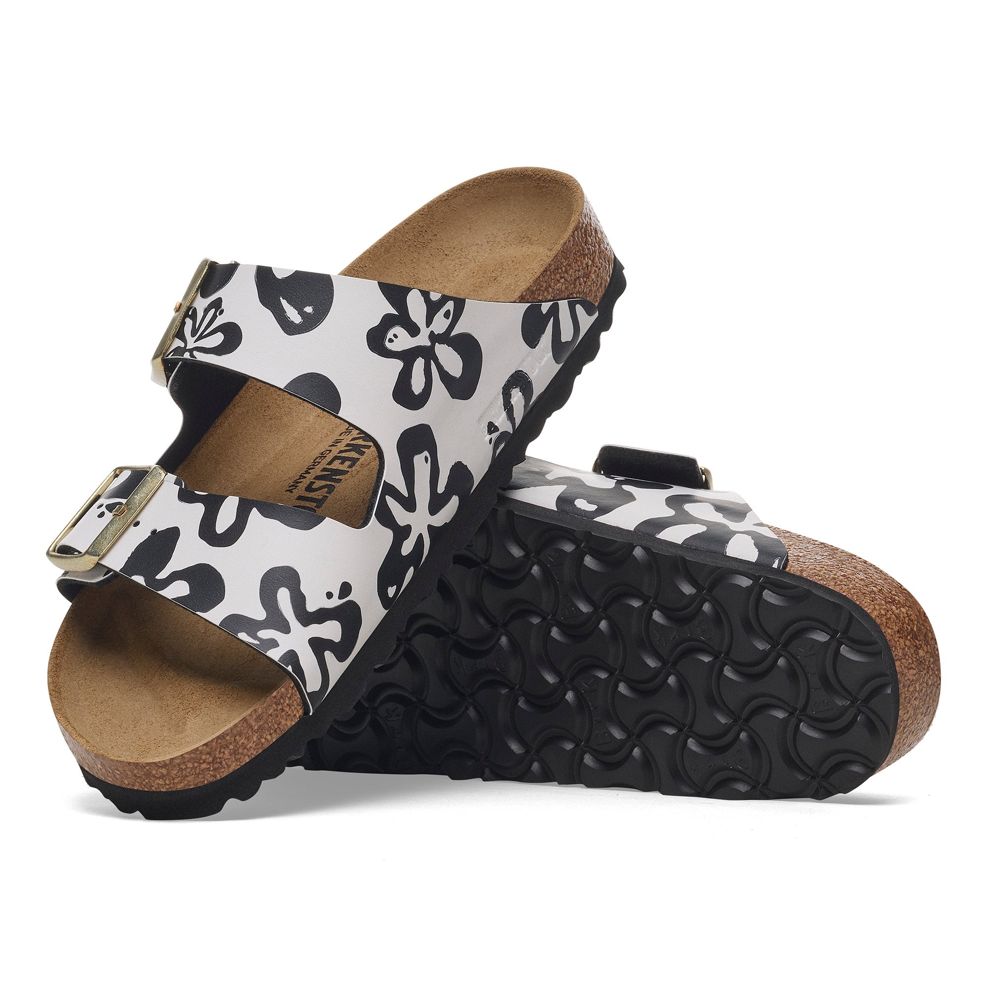 Arizona Birko-Flor Women's Sandals Blooms White/Black