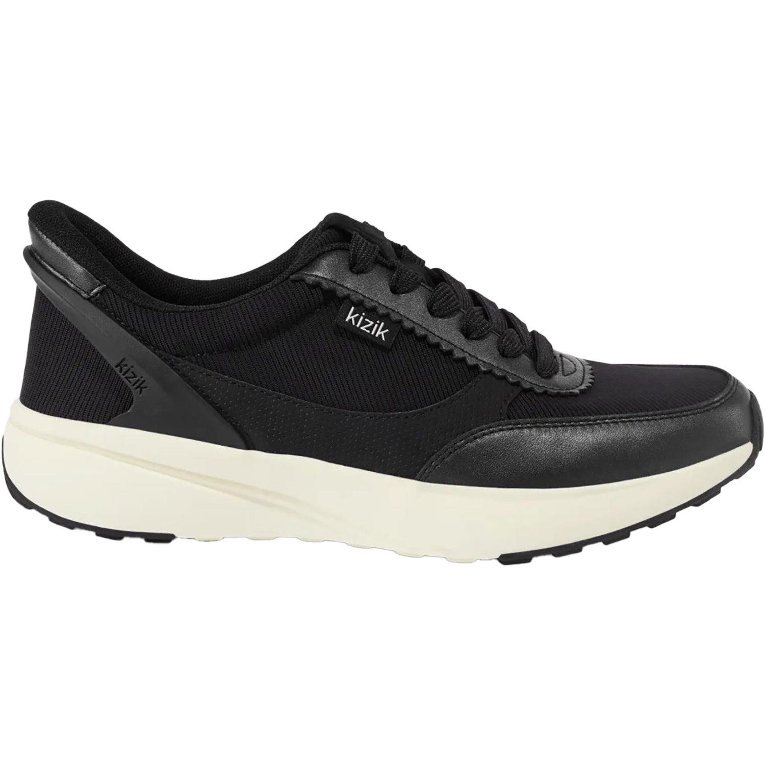 KIZIK Paris Women's Athletic Shoes Black/Pristine Leather