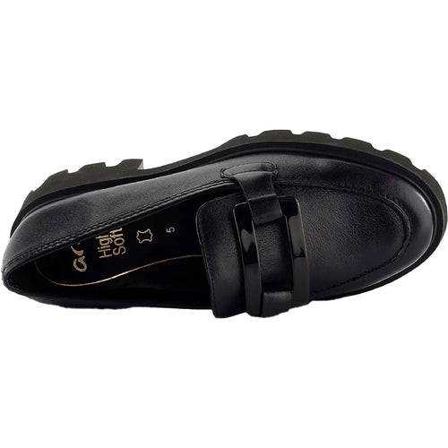 Ara Oleander Women's Slip Ons Black Calf Leather