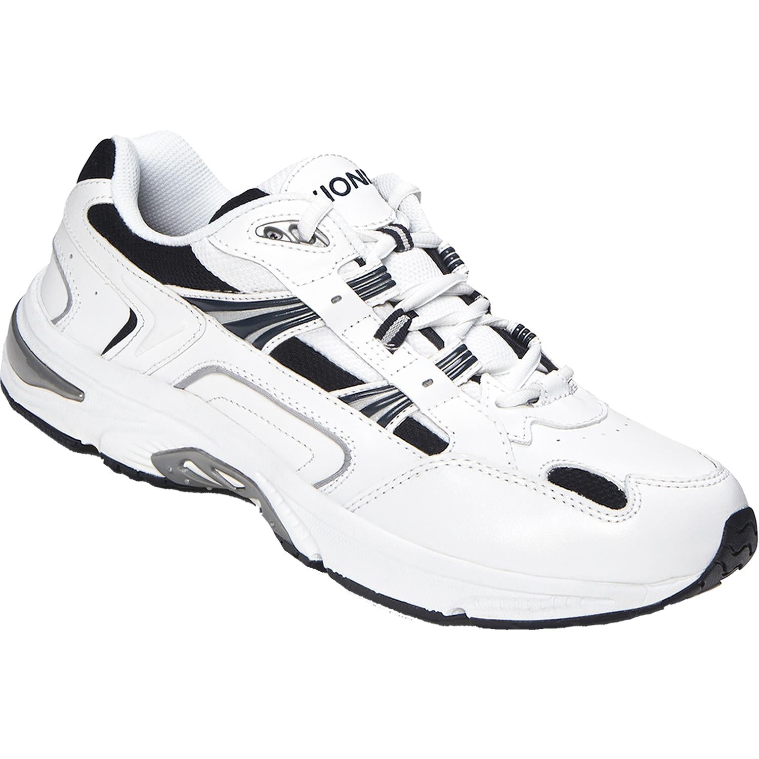 Vionic Walker Men's Walking Shoes White/Navy Leather