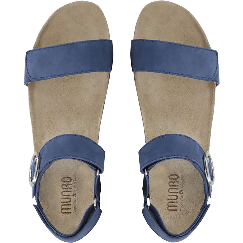 Munro Sintra Women's Wedge Sandals Atlantic Blue Nubuck