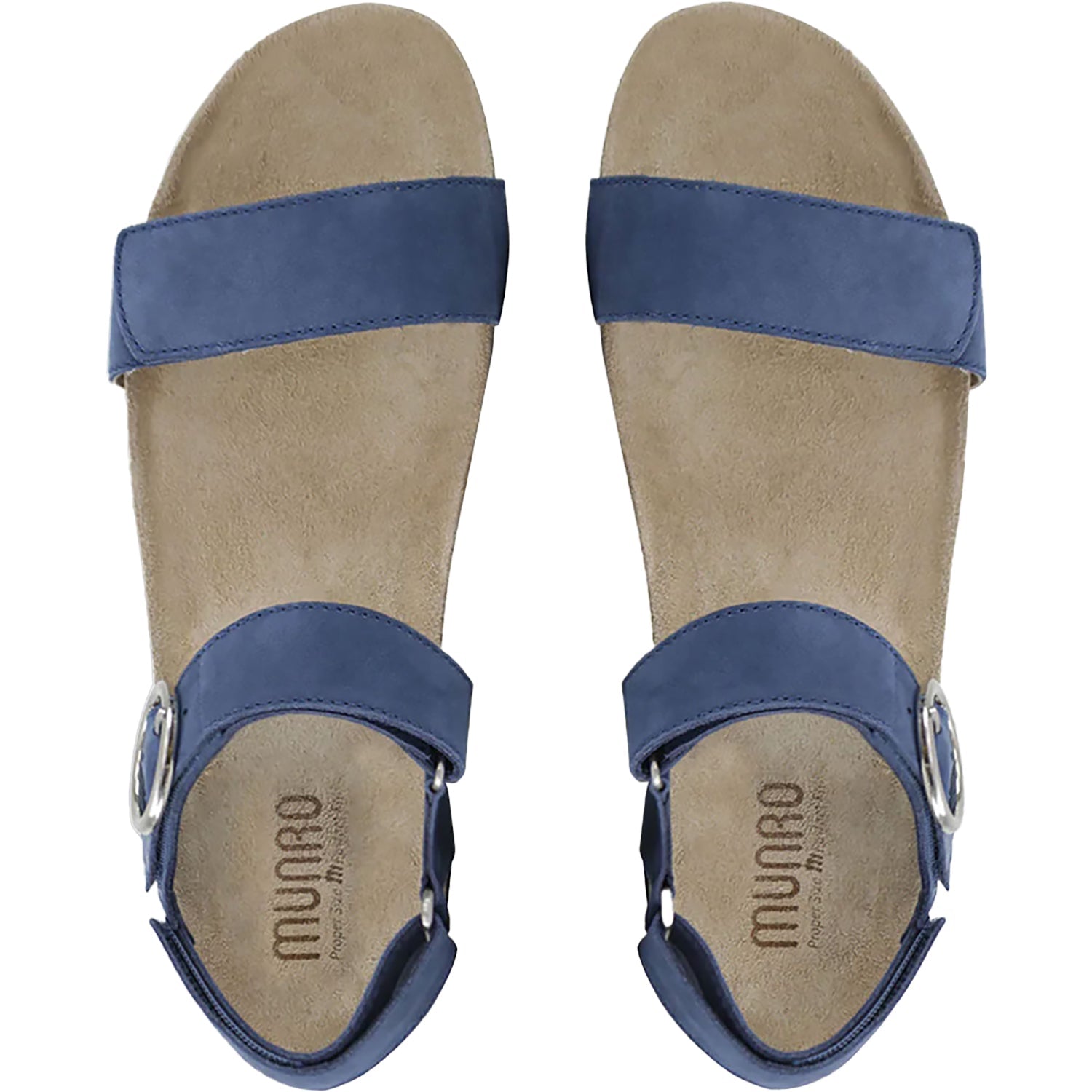 Munro Sintra Women's Wedge Sandals Atlantic Blue Nubuck