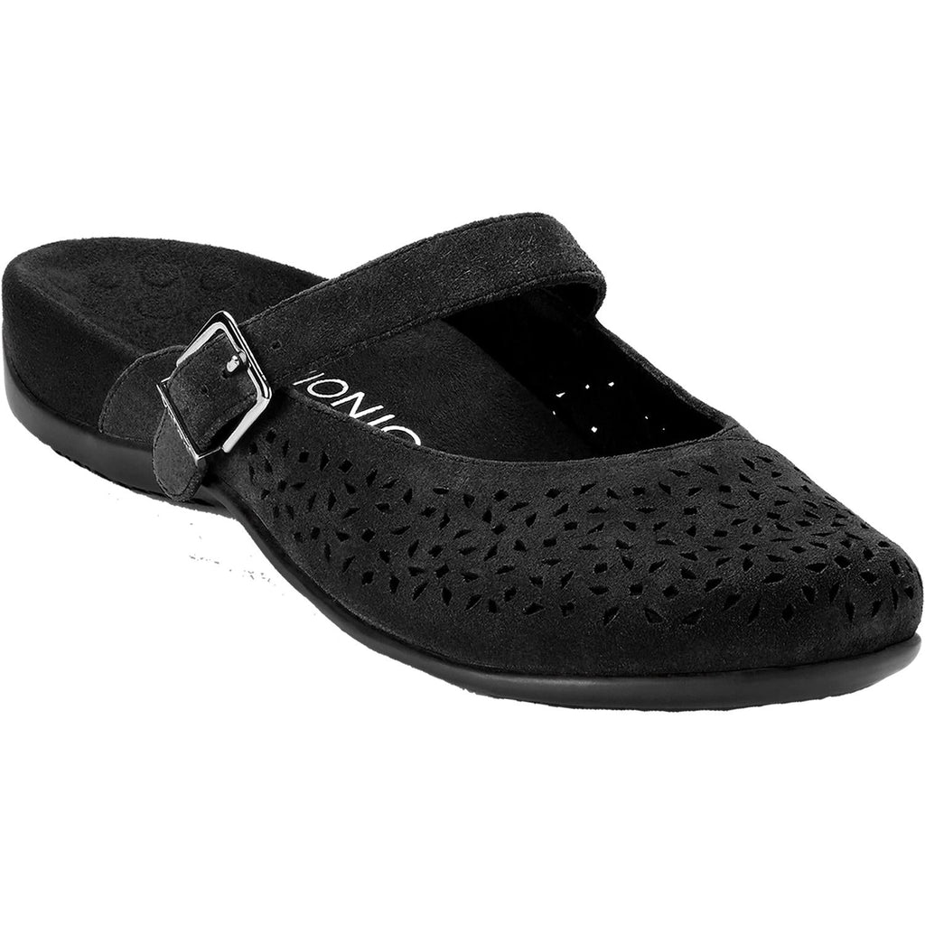 Vionic Lidia Women's Slip On Mules Black Suede