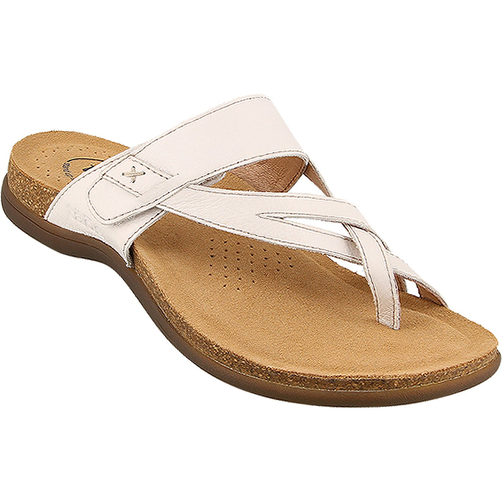 Taos Perfect Women's Flip Flopss Sandals White Leather