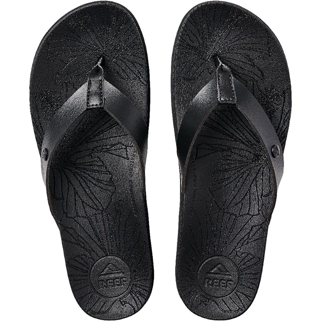 Reef Cushion Porto Cruz Women's Thong Sandals Black Night