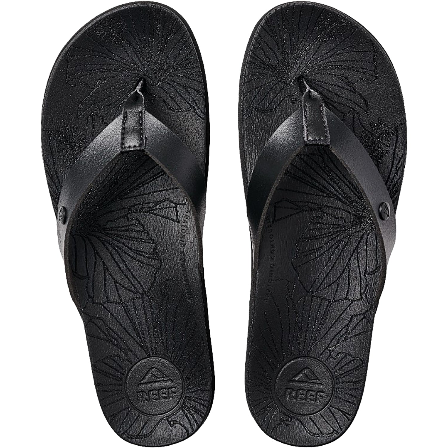 Reef Cushion Porto Cruz Women's Thong Sandals Black Night