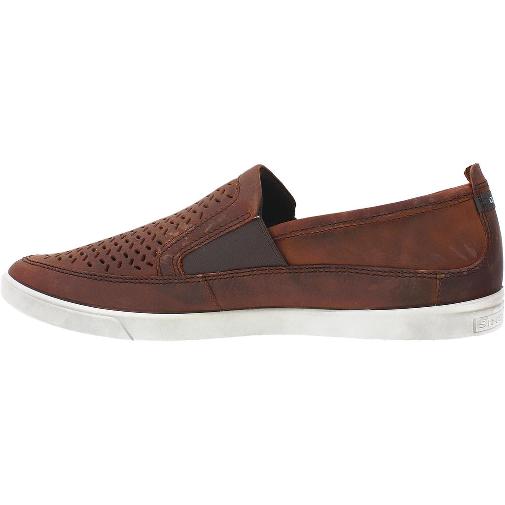 Ecco Collin Perf Men's Slip Ons Cognac Leather