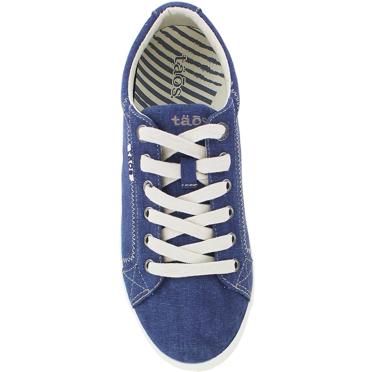 Taos Star Women's Fashion Sneakers Blue Washed Canvas