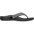 Vionic Tide Rhinestones Women's Flip Flopss Sandals Black Suede