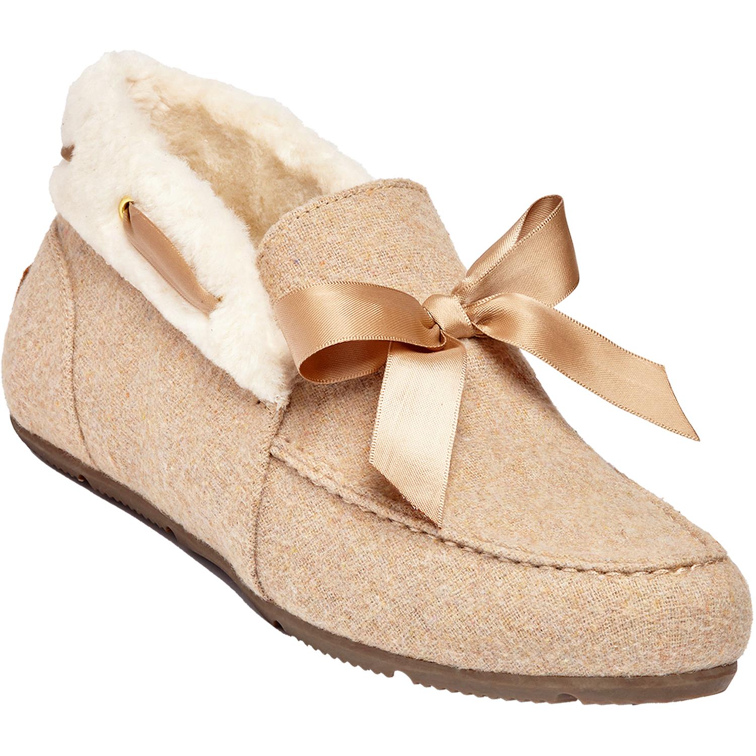 Vionic Shirley Women's Faux Shearling Slippers Wheat Fabric