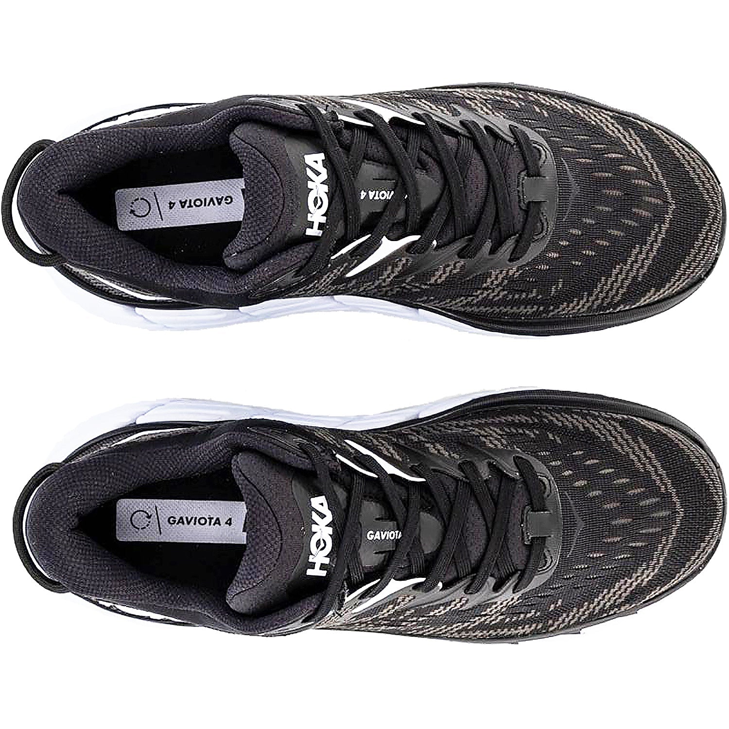Hoka Gaviota 4 Women's Road Running Shoes Black/White Mesh
