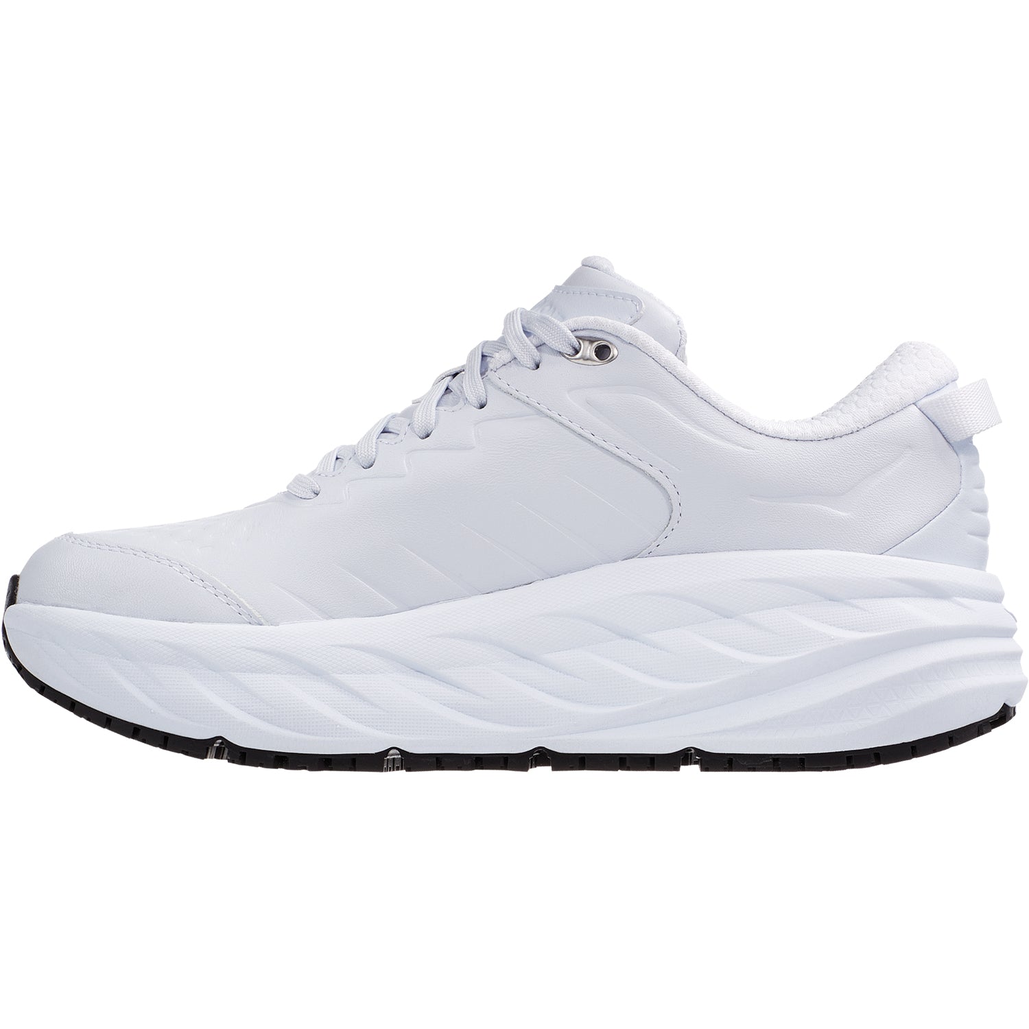 Hoka Bondi SR (Neutral Support) Women's Walking Shoes White Leather