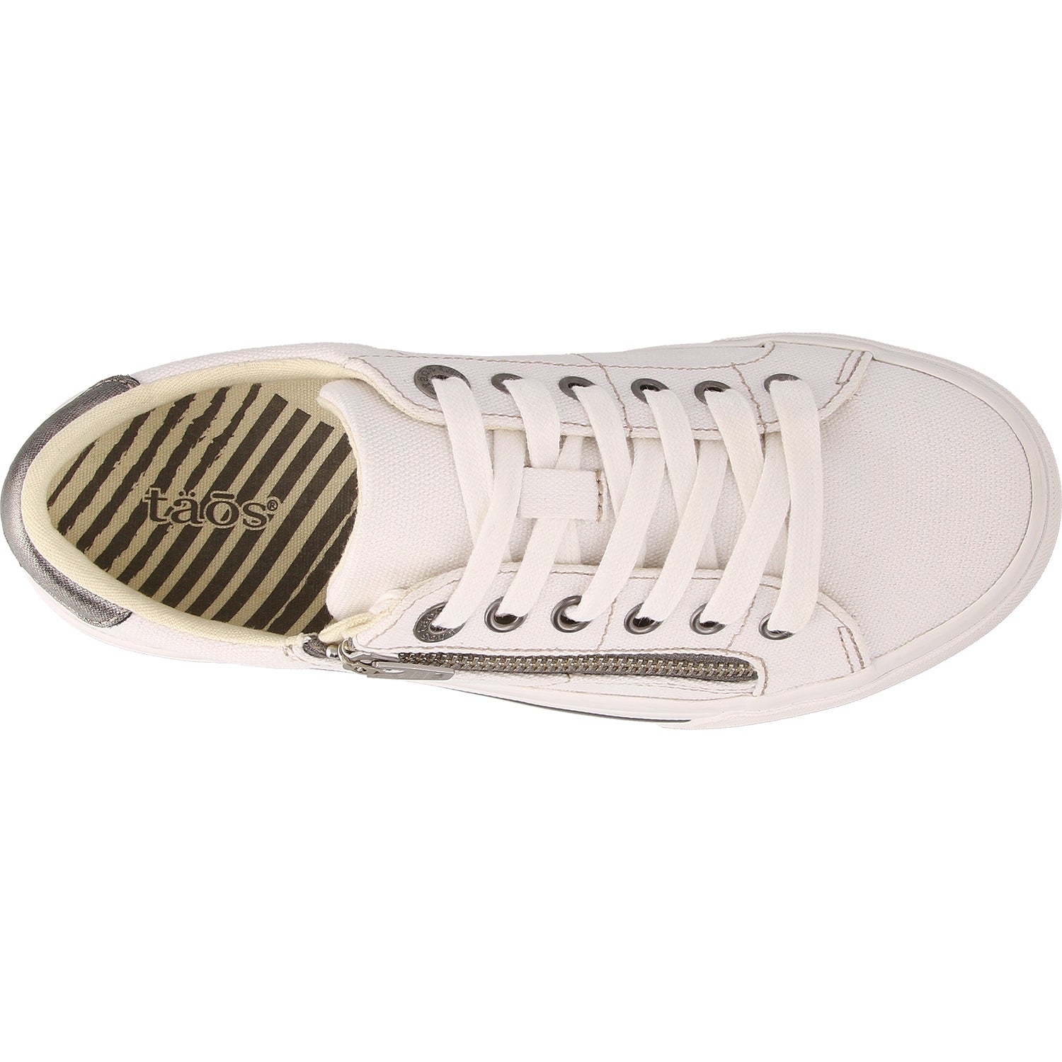 Taos Z Soul Women's Sneakers White/Pewter Canvas