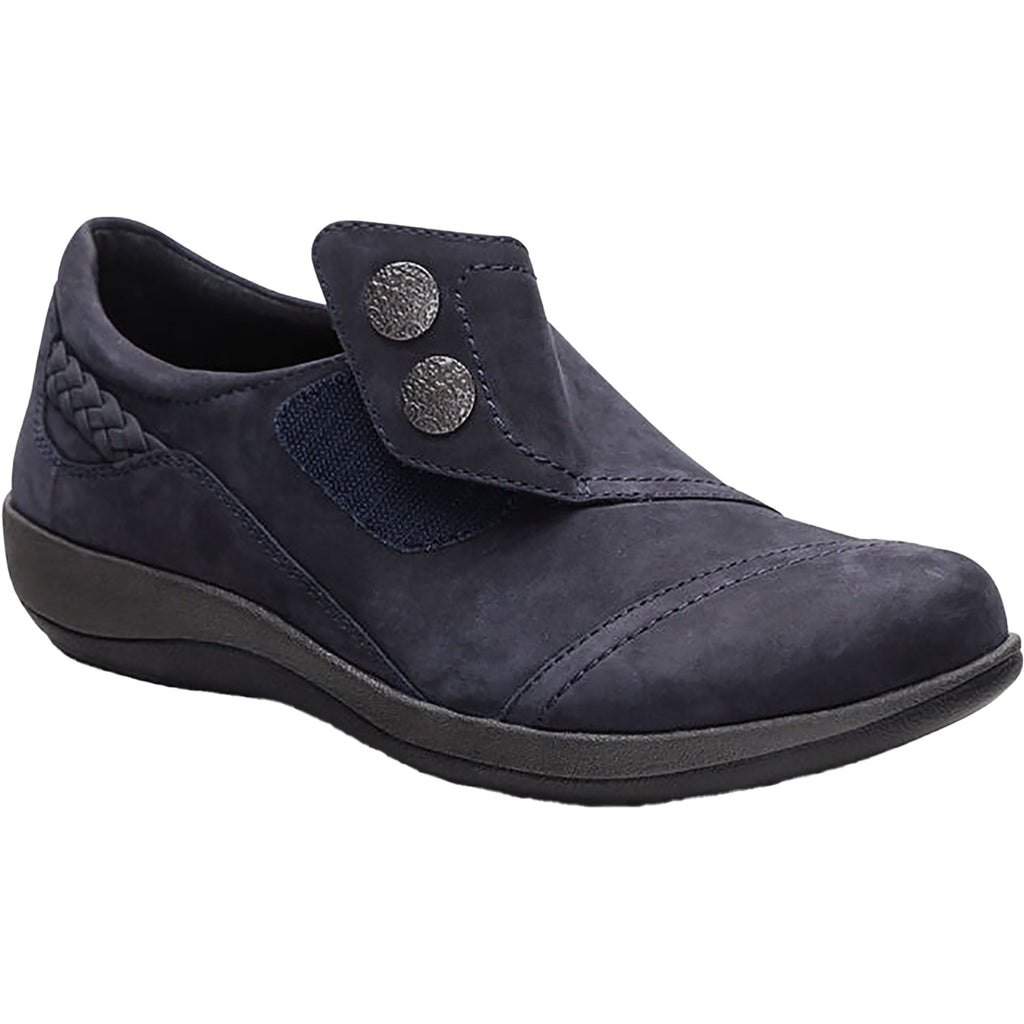Aetrex Karina Women's Slip Ons Navy Nubuck
